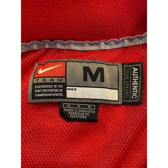 Nike Men's Sz M Red Ohio State Pullover Wind Breaker Reflective 1/4 Zip - Picture 10 of 15